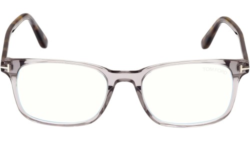Tom Ford FT5831-B - 020 - 51 - AVEC DES VERRES À FILTRE ANTI LUMIÈRE BLEU-VIOLET Cadres optiques Gris cristal brillant Angulaire