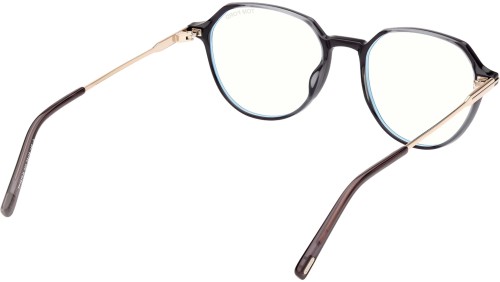Tom Ford FT5875-B - 020 - 52 - AVEC DES VERRES À FILTRE ANTI LUMIÈRE BLEU-VIOLET Cadres optiques Gris foncé brillant Rond