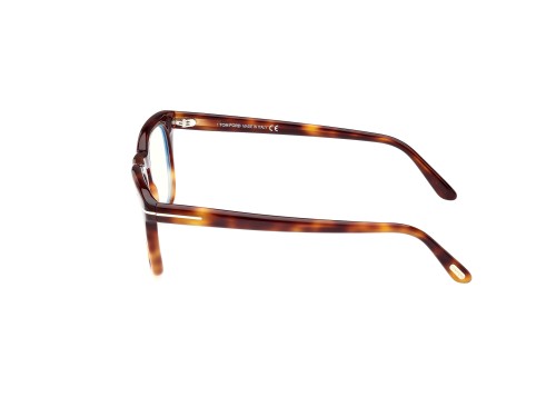 Tom Ford FT5870-B - 056 - 50 - AVEC DES VERRES À FILTRE ANTI LUMIÈRE BLEU-VIOLET Cadres optiques Havane Angulaire