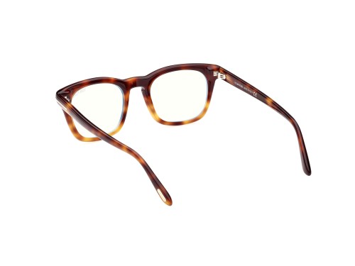 Tom Ford FT5870-B - 056 - 50 - AVEC DES VERRES À FILTRE ANTI LUMIÈRE BLEU-VIOLET Cadres optiques Havane Angulaire