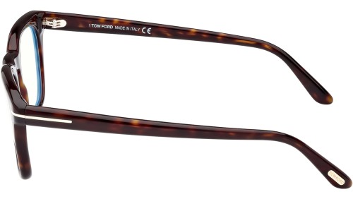 Tom Ford FT5870-B - 052 - 50 - AVEC DES VERRES À FILTRE ANTI LUMIÈRE BLEU-VIOLET Cadres optiques Havane foncé Angulaire