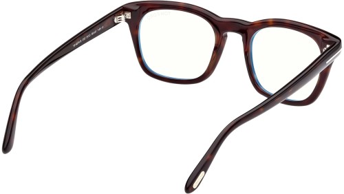 Tom Ford FT5870-B - 052 - 50 - AVEC DES VERRES À FILTRE ANTI LUMIÈRE BLEU-VIOLET Cadres optiques Havane foncé Angulaire