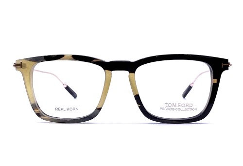 Tom Ford FT5851-Private Collection REAL HORN - 062 - 51 Cadres optiques Corne verte Angulaire