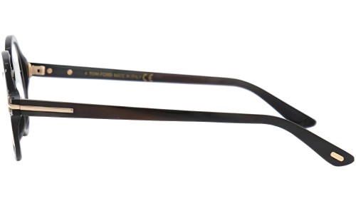 Tom Ford FT5850-Private Collection REAL HORN - 063 - 47 Cadres optiques Corne noire Rond