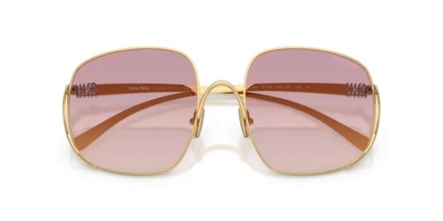 MIU MIU MU A57S - 5AK40S - 57 Lunettes de soleil Or Angulaire