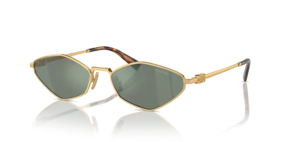MIU MIU MU 56ZS - 5AK04M - 56 Lunettes de soleil Or Irrégulier
