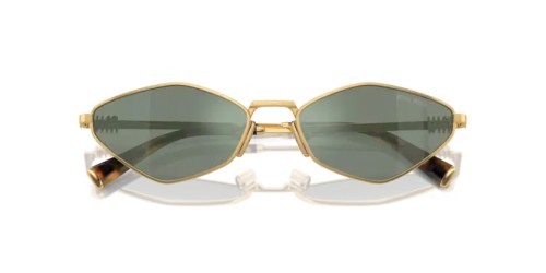 MIU MIU MU 56ZS - 5AK04M - 56 Lunettes de soleil Or Irrégulier