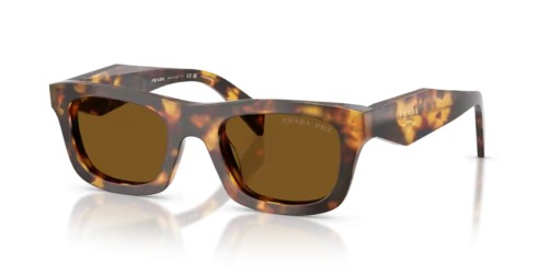 PRADA PR C06S - 14L10U - 50 - AVEC DES VERRES POLARISÉS Lunettes de soleil Miel écaille Coussin