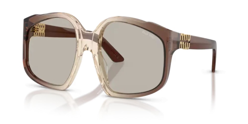 MIU MIU MU A07S - 25G40U - 59 Lunettes de soleil Marron dégradé Irrégulier