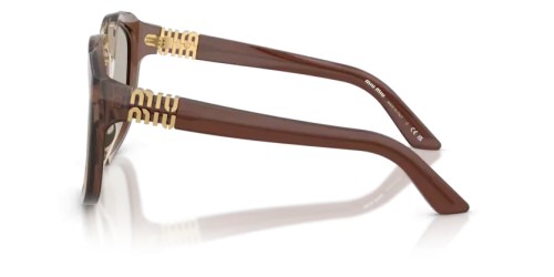 MIU MIU MU A07S - 25G40U - 59 Lunettes de soleil Marron dégradé Irrégulier
