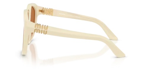 MIU MIU MU A07S - 21D90Q - 59 Lunettes de soleil Lait blanc Irrégulier