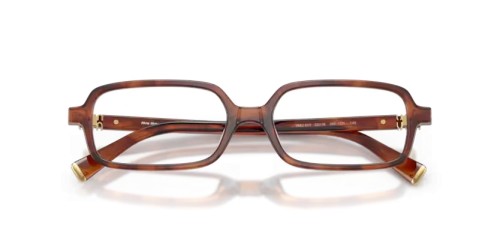 MIU MIU MU 01YV - 26E1O1 - 53 Cadres optiques Rayé tabac Rectangle