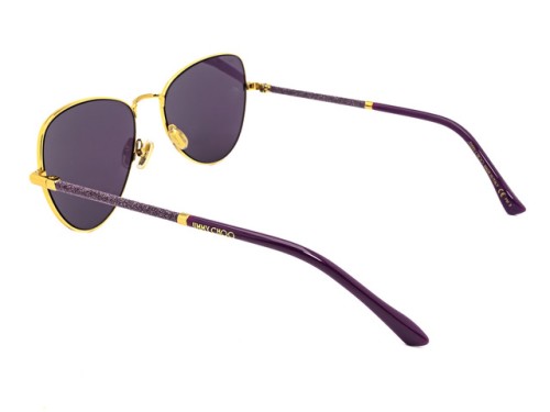 Jimmy Choo CAROL/S - VO1UR - 56 Lunettes de soleil Or, Violet Pilote (Aviateur)
