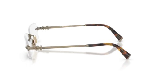 MIU MIU MU 50YV - 26C1O1 - 52 Cadres optiques Vieux or Rectangle