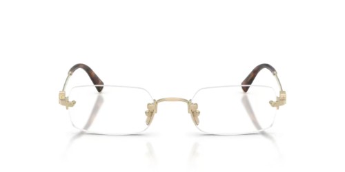 MIU MIU MU 50YV - ZVN1O1 - 52 Cadres optiques Or pâle Rectangle