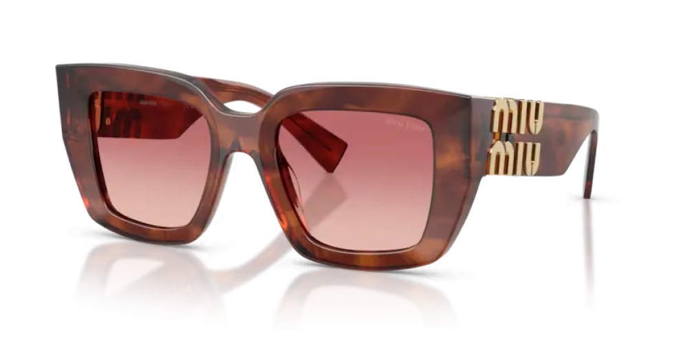 MIU MIU MU B05S - 26E50U - 51 Lunettes de soleil Rayé tabac Angulaire