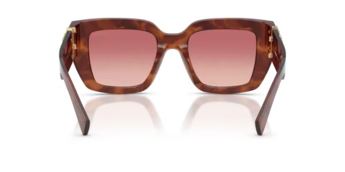 MIU MIU MU B05S - 26E50U - 51 Lunettes de soleil Rayé tabac Angulaire