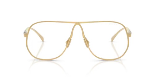 MIU MIU A56S - 5AK08N - 66 - AVEC DES VERRES À FILTRE ANTI LUMIÈRE BLEU-VIOLET Lunettes de soleil Gold Pilot (Aviator)