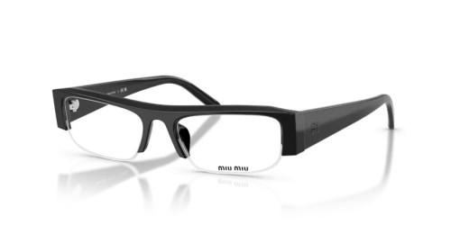 MIU MIU MU B07S - 16K08N - 51 - AVEC DES VERRES À FILTRE ANTI LUMIÈRE BLEU-VIOLET Lunettes de soleil Black Rectangle