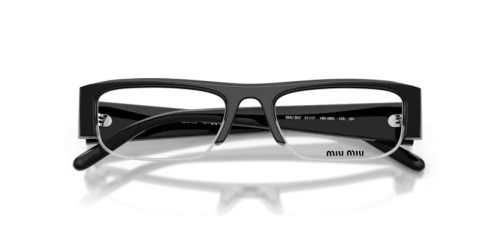 MIU MIU MU B07S - 16K08N - 51 - AVEC DES VERRES À FILTRE ANTI LUMIÈRE BLEU-VIOLET Lunettes de soleil Black Rectangle