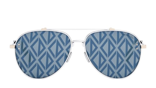 Dior CD DIAMOND A1U - F2B4 N - 59 Lunettes de soleil Argent, Or Pilote (Aviateur)