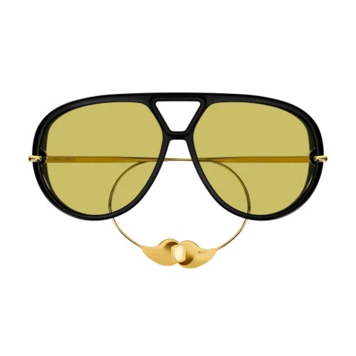 Bottega Veneta BV1273S - 003 - 63 Lunettes de soleil Noir Pilote (Aviateur)