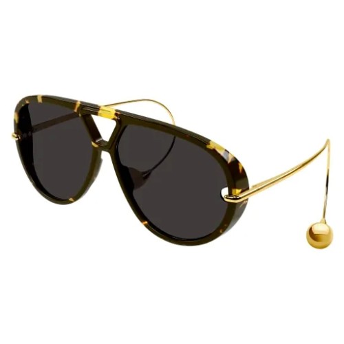 Bottega Veneta BV1273S - 005 - 63 Lunettes de soleil Havane Pilote (Aviateur)
