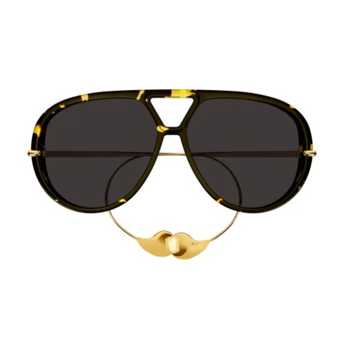 Bottega Veneta BV1273S - 005 - 63 Lunettes de soleil Havane Pilote (Aviateur)