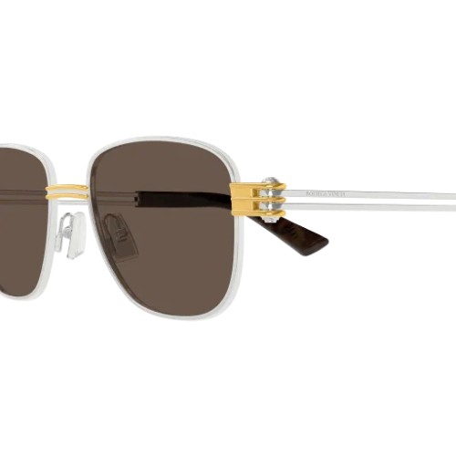 Bottega Veneta BV1380S - 001 - 51 Lunettes de soleil Argent Angulaire