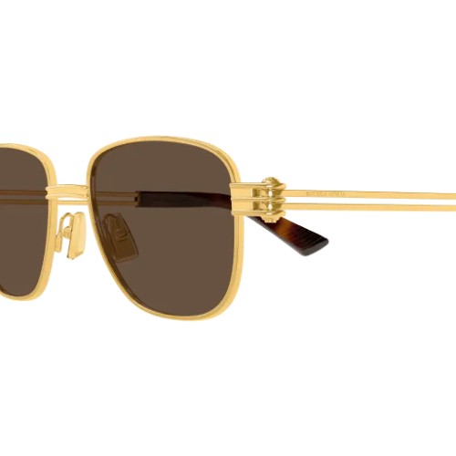Bottega Veneta BV1380S - 003 - 51 Lunettes de soleil Or Angulaire