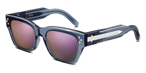 Dior CD DIAMOND S2I - 30G7 Z - 54 Lunettes de soleil Bleu Angulaire