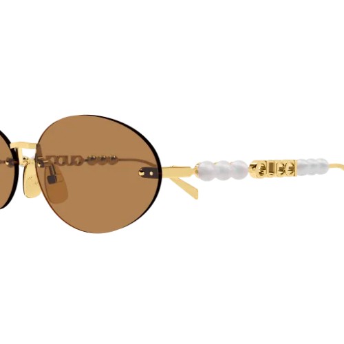 Gucci GG1922S - 003 - 62 Lunettes de soleil Gold Oval