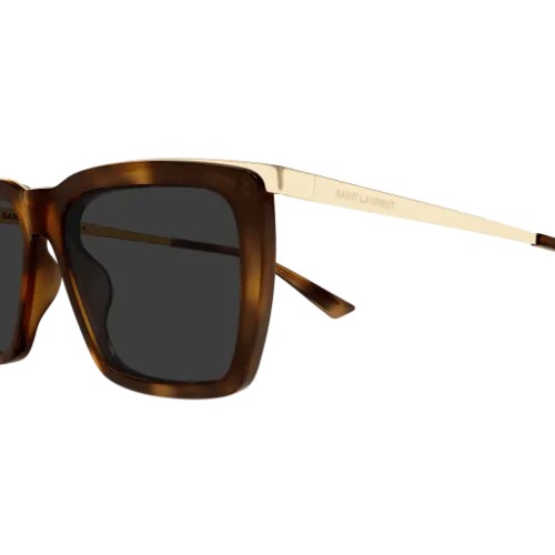 Saint Laurent SL 765 - 004 - 56 Lunettes de soleil Havane Angulaire