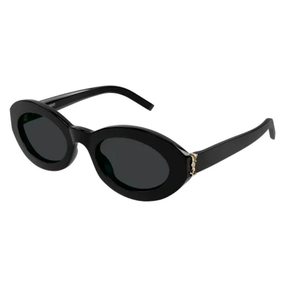 Saint Laurent SL M136 - 001 - 52 Lunettes de soleil Noir Ovale