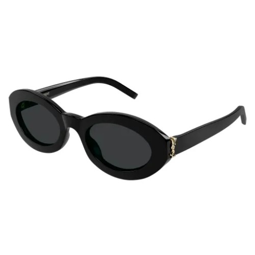 Saint Laurent SL M136 - 001 - 52 Lunettes de soleil Noir Ovale