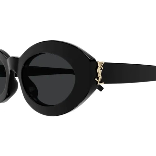 Saint Laurent SL M136 - 001 - 52 Lunettes de soleil Noir Ovale