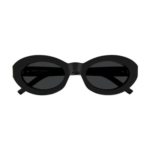 Saint Laurent SL M136 - 001 - 52 Lunettes de soleil Noir Ovale