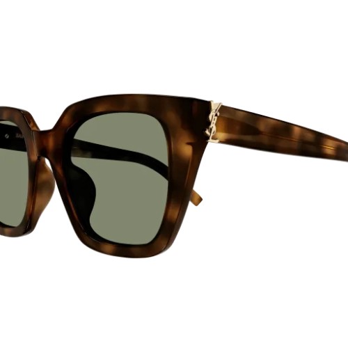 Saint Laurent SL M143 - 003 - 51 Lunettes de soleil Havane Angulaire