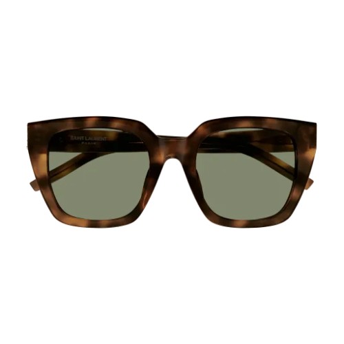 Saint Laurent SL M143 - 003 - 51 Lunettes de soleil Havane Angulaire