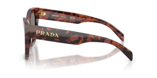 PRADA PR C04S - 23F80Q - 52 Lunettes de soleil Écaille amarante Angulaire