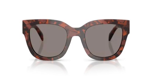 PRADA PR C04S - 23F80Q - 52 Lunettes de soleil Écaille amarante Angulaire
