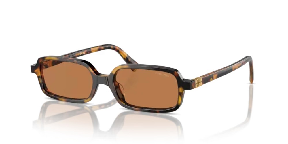 MIU MIU MU 11ZS - VAU2Z1 - 51 Lunettes de soleil Havane miel Rectangle