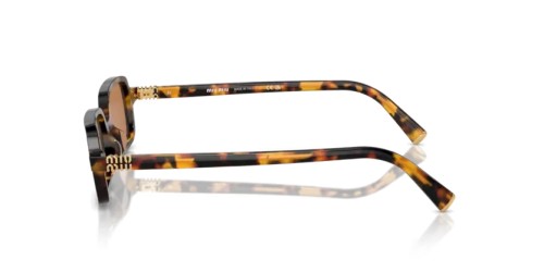 MIU MIU MU 11ZS - VAU2Z1 - 51 Lunettes de soleil Havane miel Rectangle