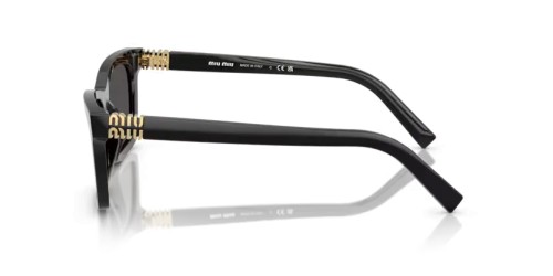MIU MIU MU A05S - 16K08Z - 55 Lunettes de soleil Noir Rectangle