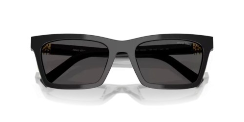 MIU MIU MU A05S - 16K08Z - 55 Lunettes de soleil Noir Rectangle