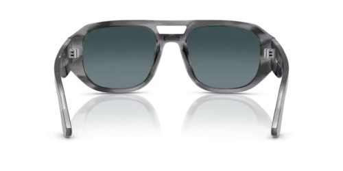 Persol PO3373S - 1192S3 - 56 - AVEC DES VERRES POLARISÉS Lunettes de soleil Gris rayé Pilote (Aviateur)