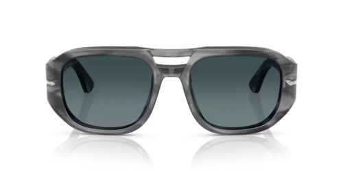Persol PO3373S - 1192S3 - 56 - AVEC DES VERRES POLARISÉS Lunettes de soleil Gris rayé Pilote (Aviateur)