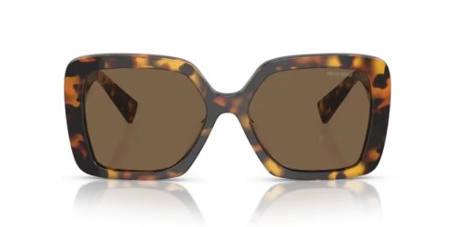 MIU MIU MU 10YS - VAU06B - 56 Lunettes de soleil Havane miel Irrégulier