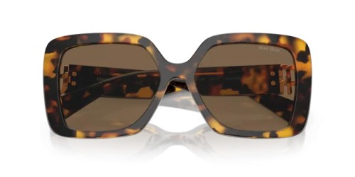 MIU MIU MU 10YS - VAU06B - 56 Lunettes de soleil Havane miel Irrégulier