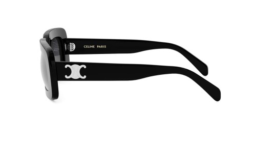 Celine CL40313U - 01A - 53 Lunettes de soleil Noir brillant Angulaire